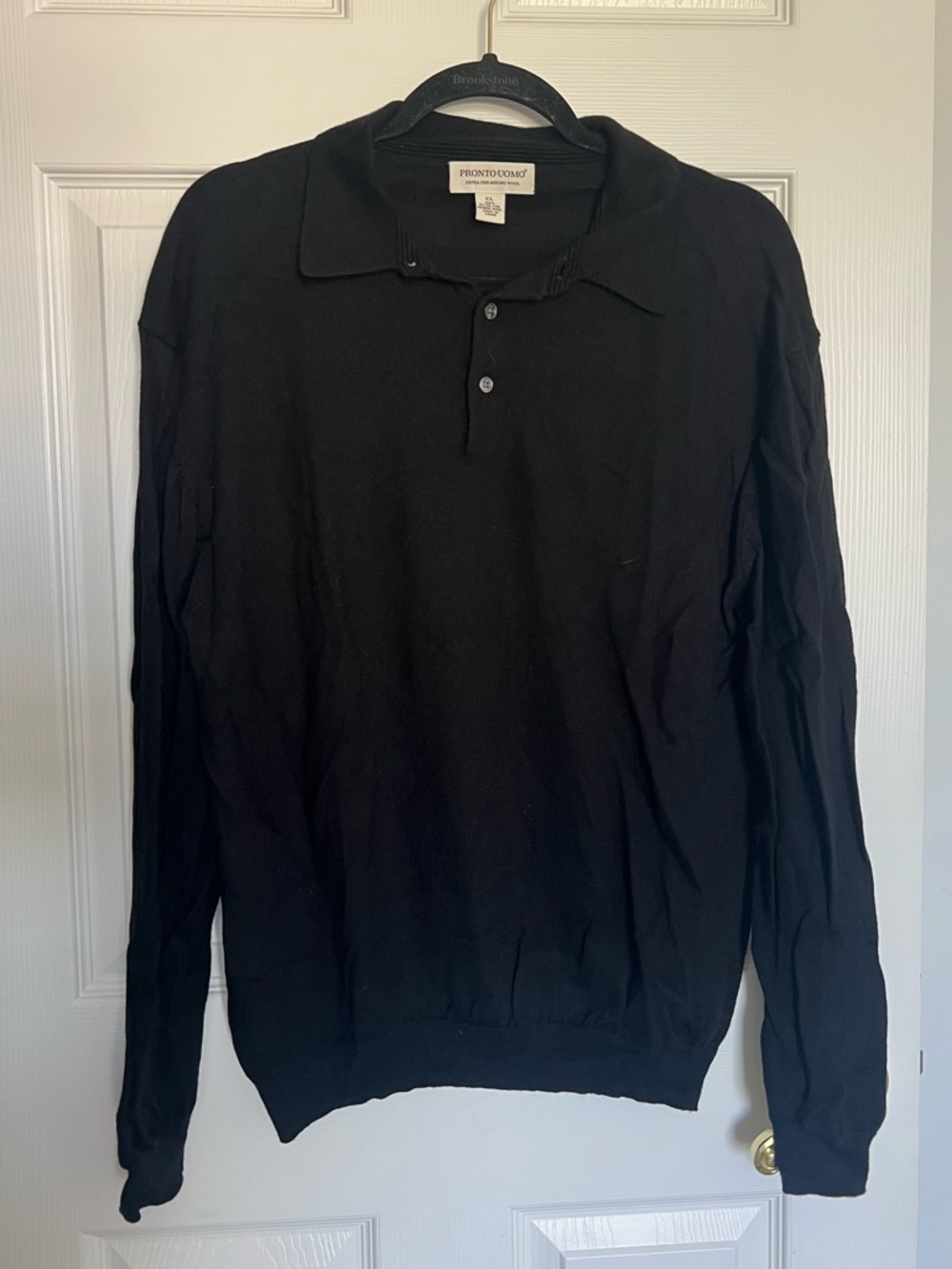 Men’s Black Pronto Uomo 100% Wool Sweater